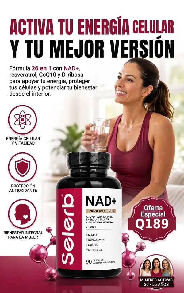 Selerb NAD+ Mujer – Complejo de Vitalidad Celular 26 en 1