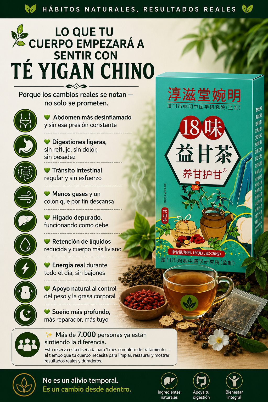 TÉ YIGAN CHINO X30 —Tu Bienestar para Sentirte Ligero y Saludable
