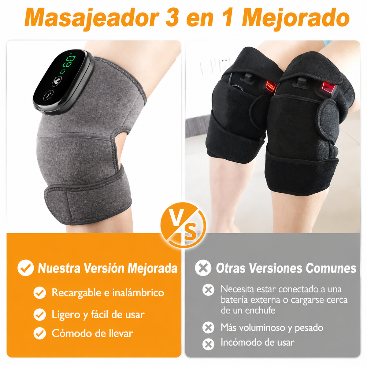 Rodillera térmica con masaje - PARA EL DOLOR DE RODILLA😩