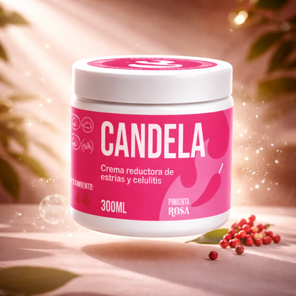 CANDELA™ Crema Termogénica | Estrías, Celulitis y Flacidez — Resultados en pocas Semanas