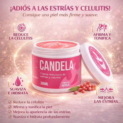 CANDELA™ Crema Termogénica | Estrías, Celulitis y Flacidez — Resultados en pocas Semanas
