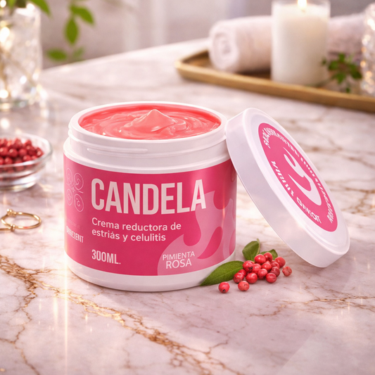 CANDELA™ Crema Termogénica | Estrías, Celulitis y Flacidez — Resultados en pocas Semanas