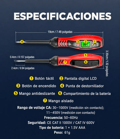 ✍️⚡Probador de voltaje inteligente sin contacto