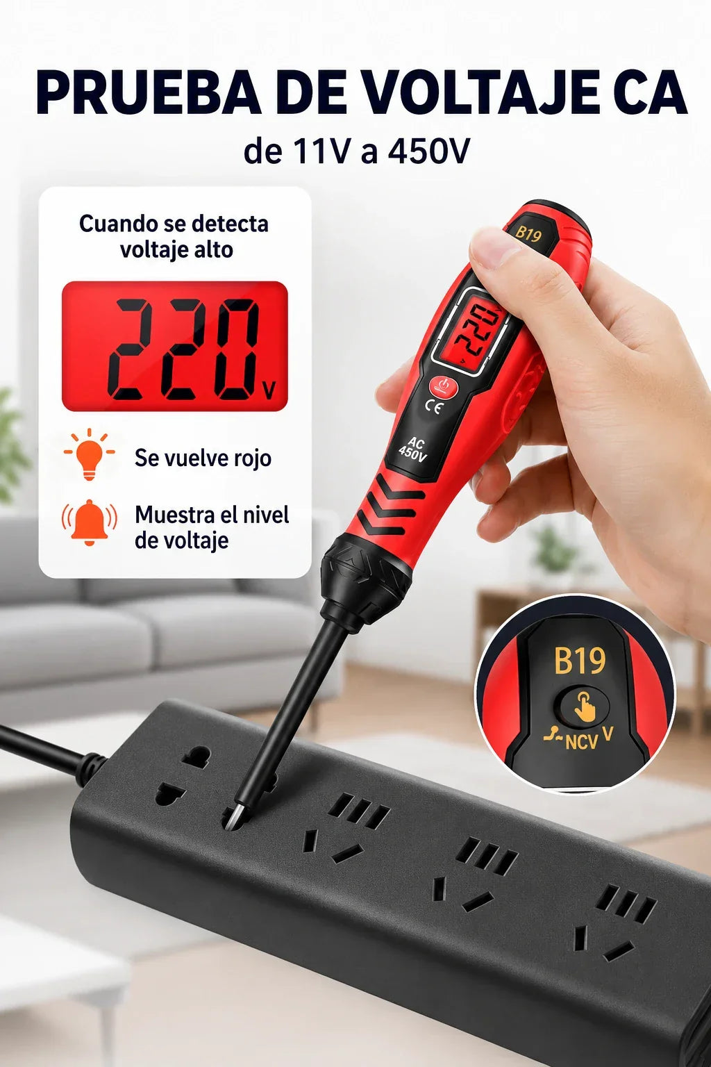 ✍️⚡Probador de voltaje inteligente sin contacto