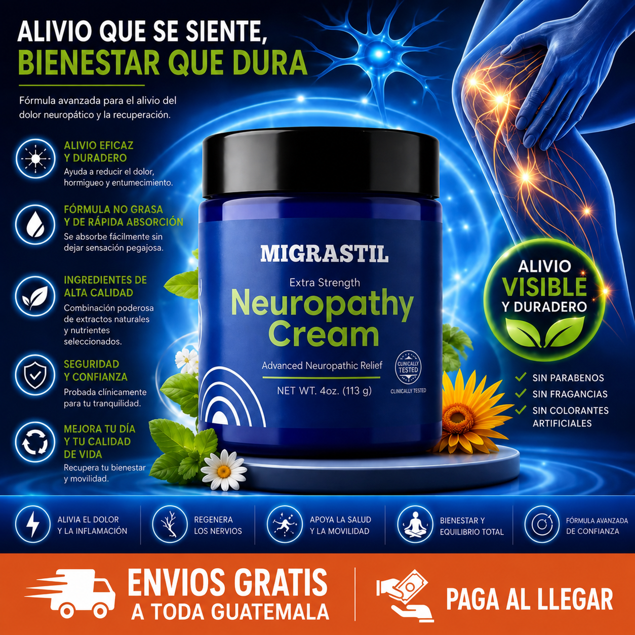 Neuropathy Cream ALIVIO QUE SE SIENTE - BIENESTAR QUE DURA
