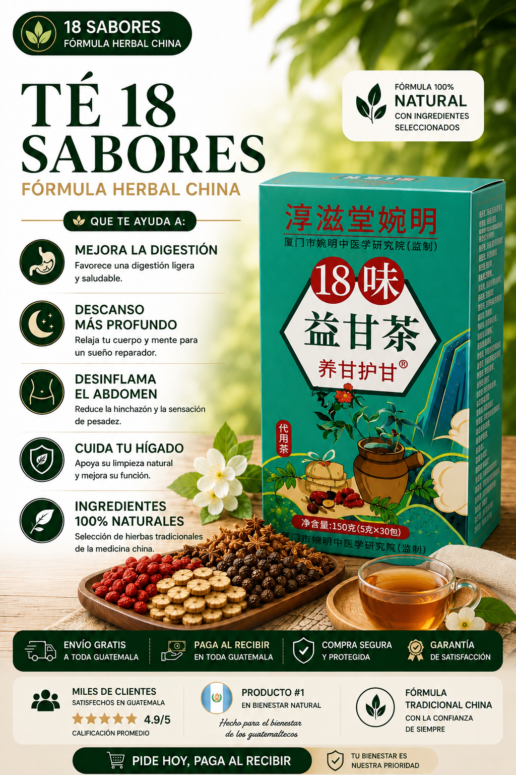 TÉ YIGAN CHINO X30 —Tu Bienestar para Sentirte Ligero y Saludable