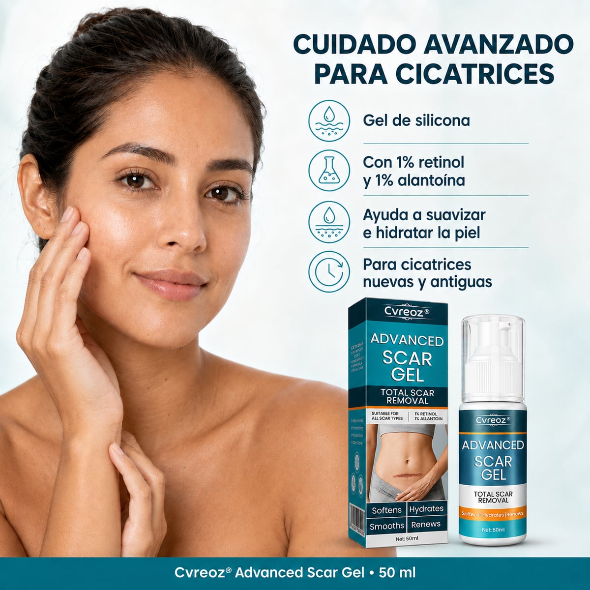 💙 Cvreoz® Advanced Scar Gel 🩹 | Gel de Silicona para Cicatrices