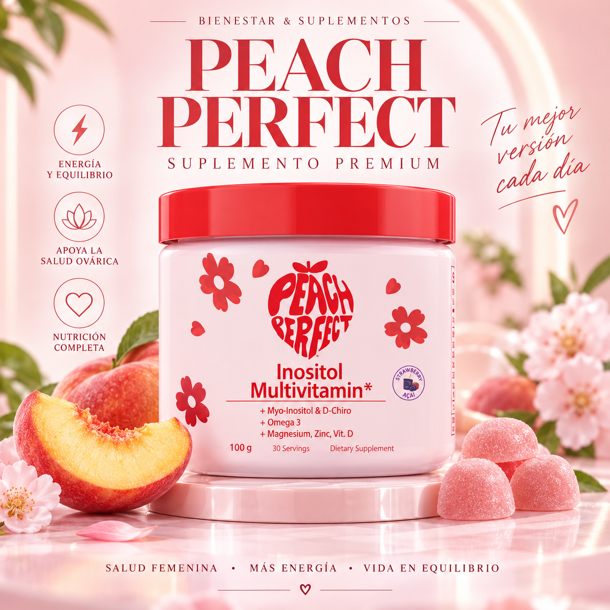 🍑✨ Peach Perfect™ Happy Hormonas Formula 🌸💖