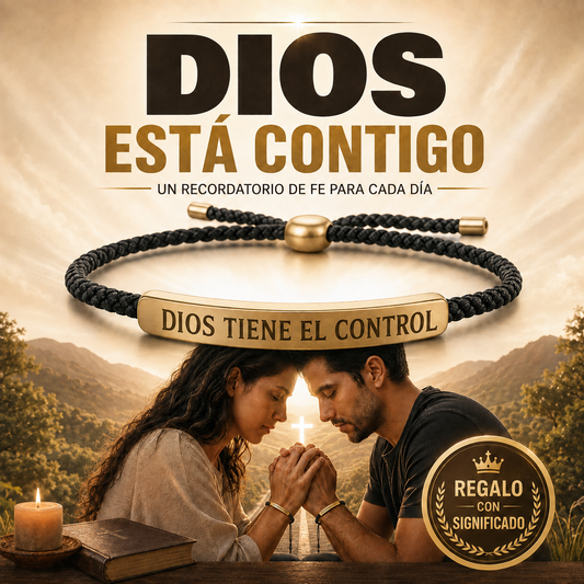 Pulsera Dios Está Contigo™ – Un Recordatorio de Fe Cada Día + Envío gratis