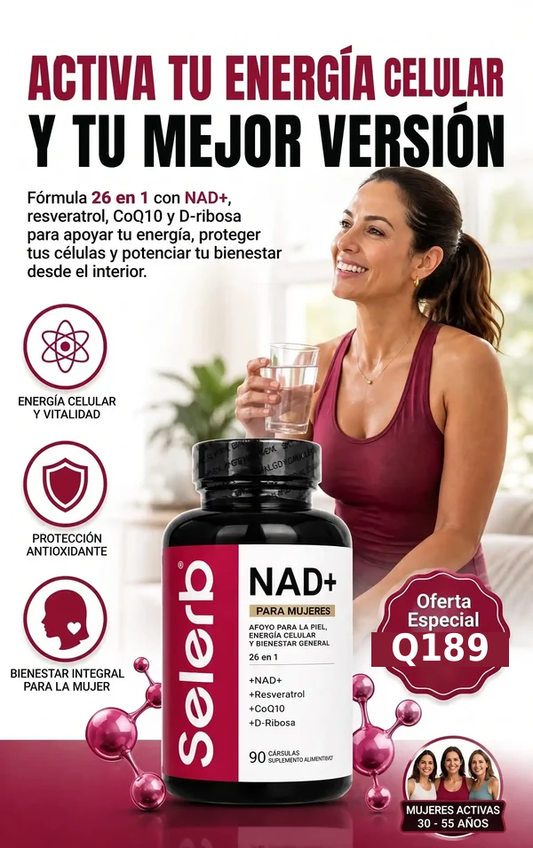 Selerb NAD+ Mujer – Complejo de Vitalidad Celular 26 en 1